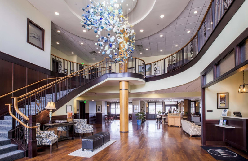 Lobby at The Inn at Harbor Shores.