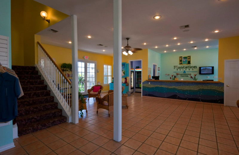 Lobby view at Plantation Suites & Conference Center.