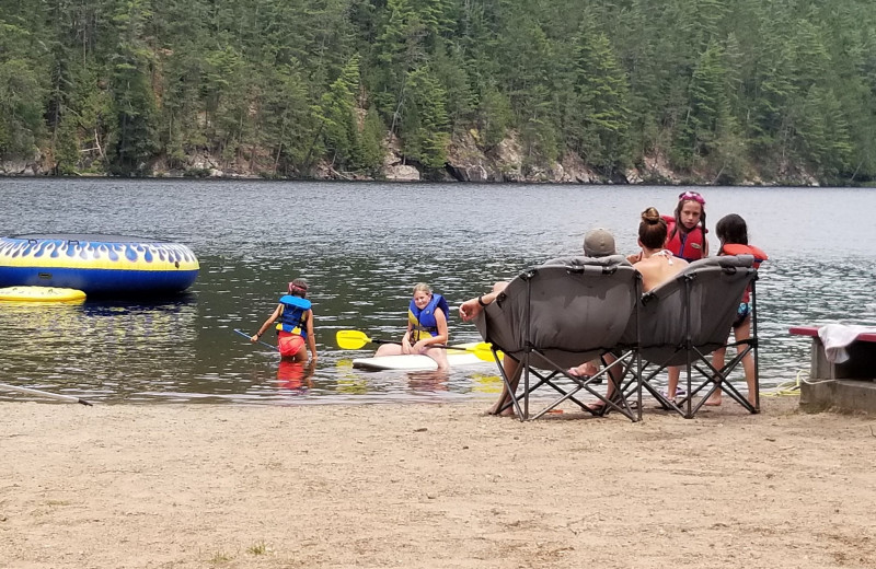 Beach at Mattawa River Resort.