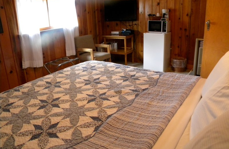 Cabin interior at Trail Shop Restaurant and Inn.