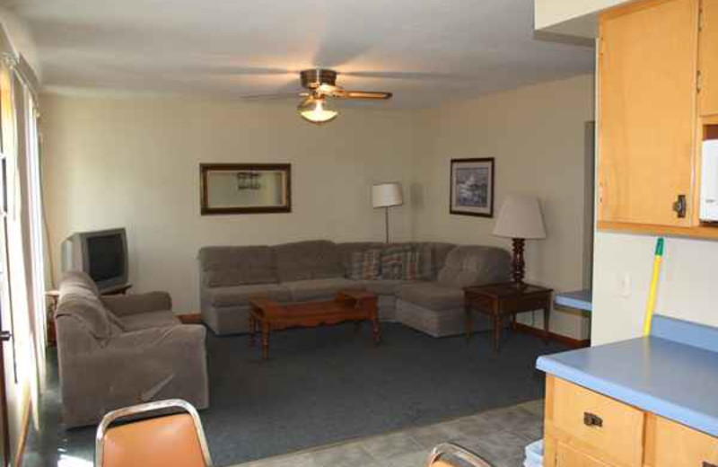 Cabin interior at The Lodge on Otter Tail Lake.