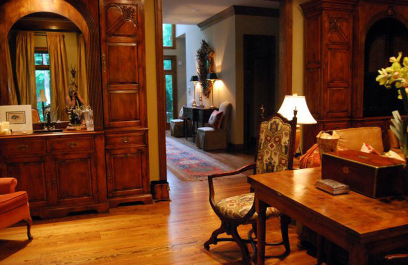Interior view of Brigadoon Lodge.