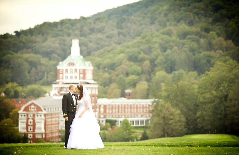 Wedding couple at The Homestead.