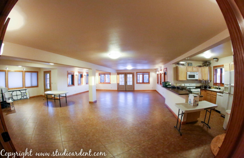 Banquet room at Creekside Lodge.