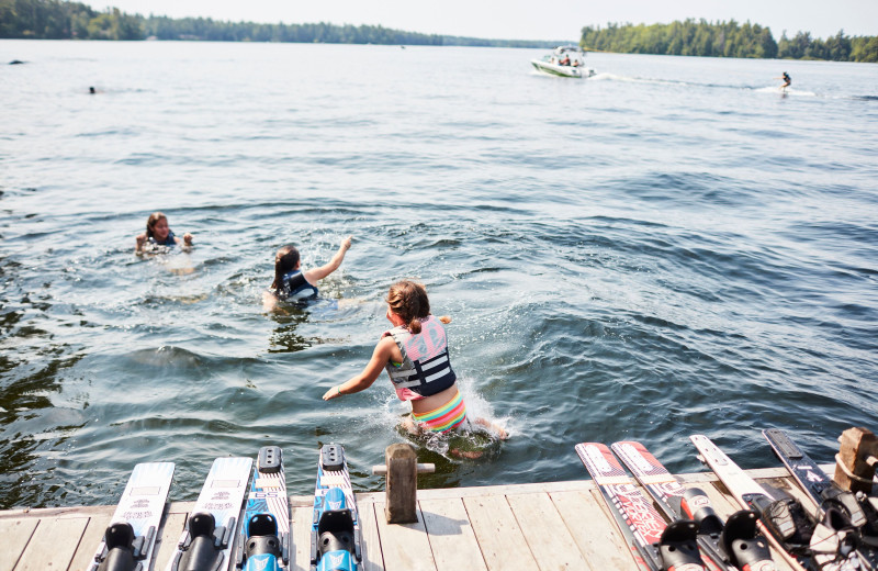 Water skiing at Migis Lodge.