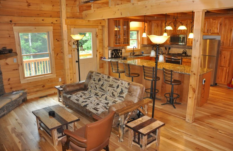 Cabin interior at Great Smokys Cabin Rentals.