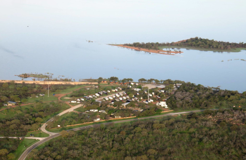 Aerial view of Big Chief RV Resort.