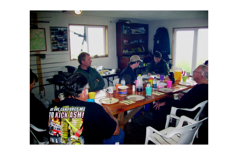 Dining at Naknek River Camp.