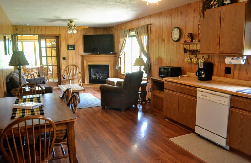Cabin interior at Lakeland Rental Management.