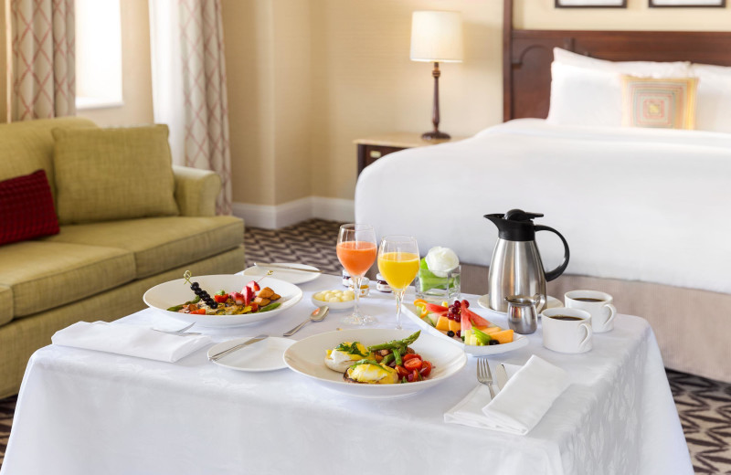 Room service at Fairmont Le Manoir Richelieu.