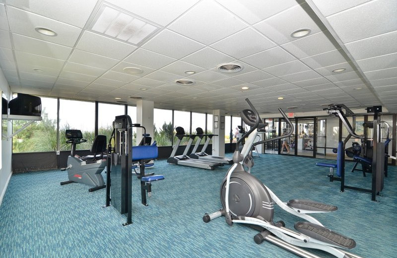 Fitness center at Best Western PLUS Oceanfront Virginia Beach.