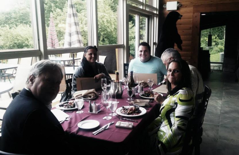 Dining at The Woods At Bear Creek Glamping Resort.