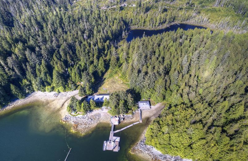 Aerial view of Sechart lodge.