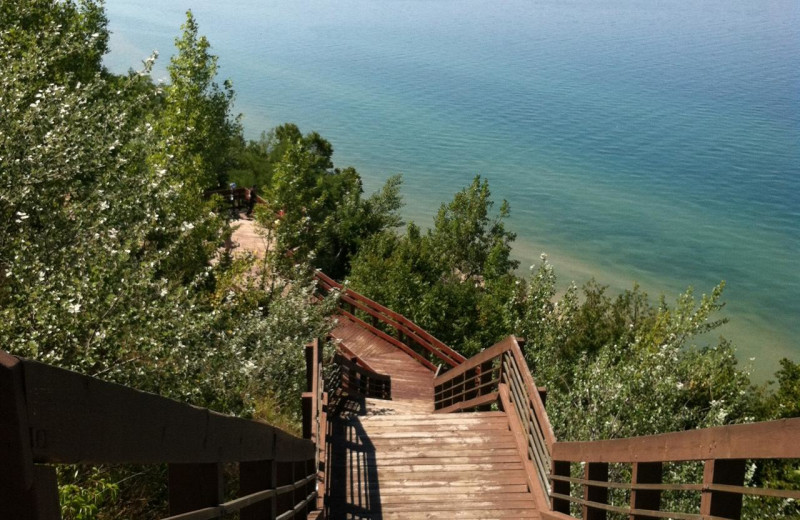 Path to shore at The Cherry Tree Inn & Suites.