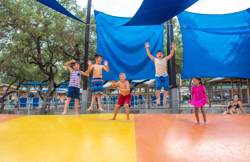 Trampoline at Yogi Bear's Jellystone Park Hill Country.