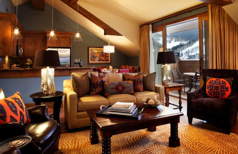 Suite living room at The Sebastian Vail.