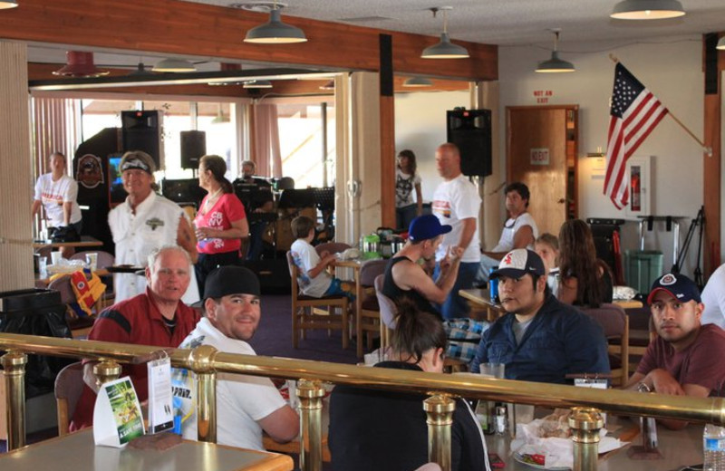 Dining at Callville Bay.