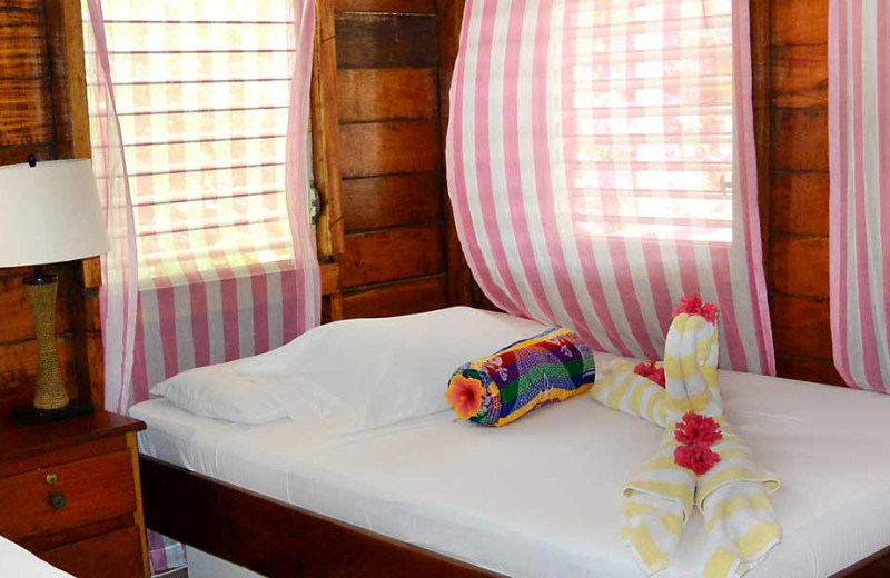 Guest room at Ranguana Lodge and Reef Resort.