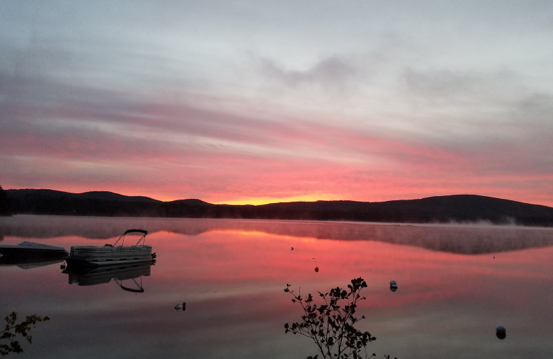 Sunset near Cathedral Ledge Resort.