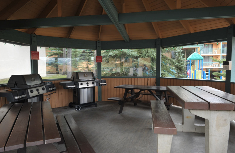 Picnic pavilion at Douglas Fir Resort & Chalets.