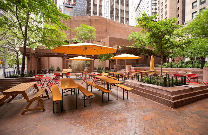 Patio at Andaz Wall Street.