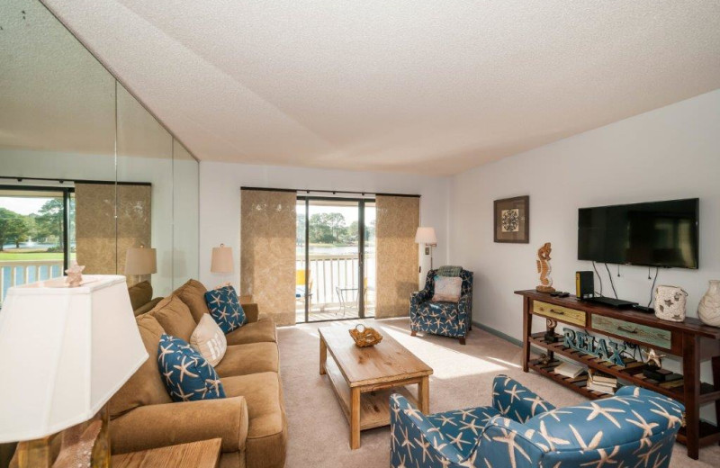 Rental living room at Destin Getaways.