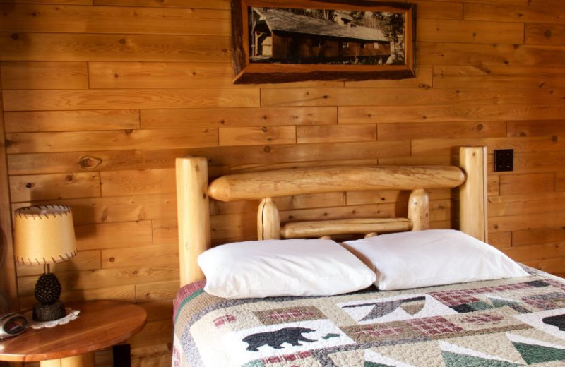 Guest bedroom at Sleeping Bear Resort.