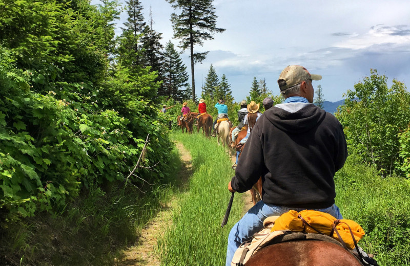 Horseback riding at Red Horse Mountain Ranch.