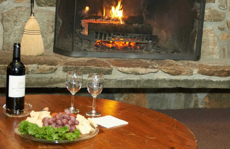 Fireplace at Mountaineer Inn.