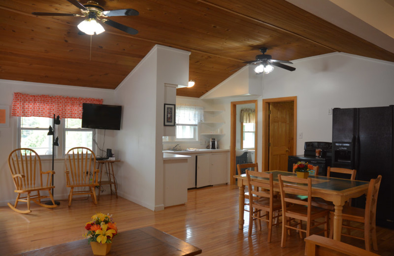 Cottage interior at Channel Waterfront Cottages.