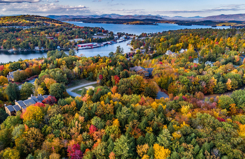 Autumn Aerial view of the Summit Resort.