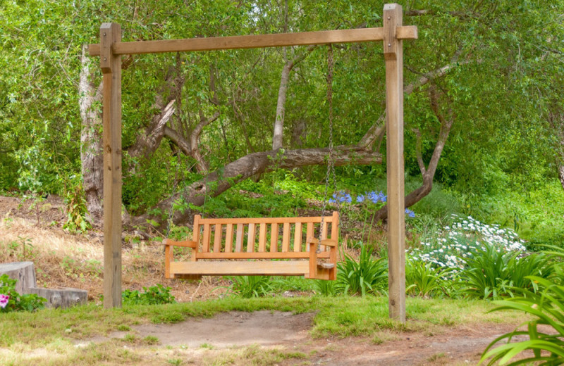 Bench at Carmel River Inn.