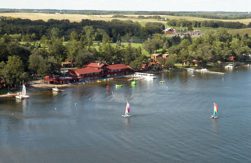 Aerial view of Fair Hills Resort.