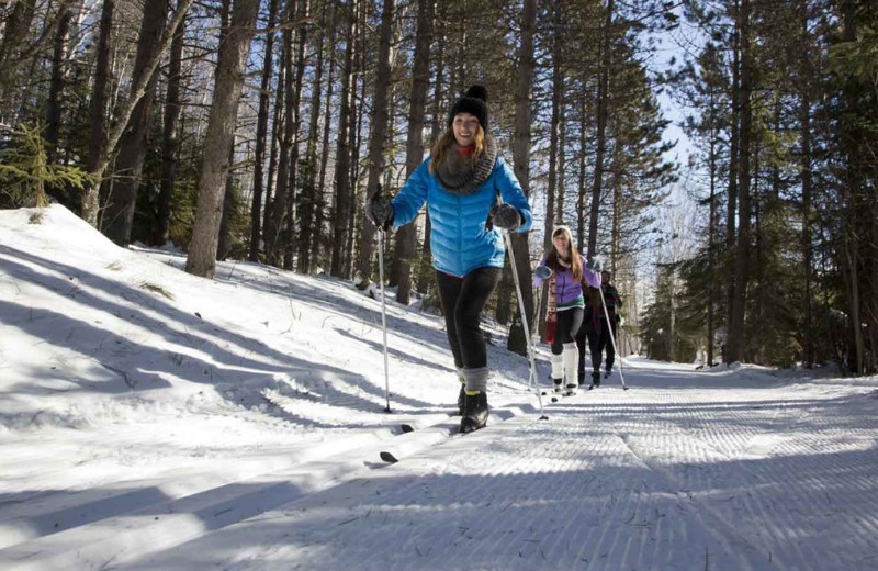 Skiing at Temperance Landing on Lake Superior.
