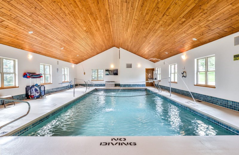 Rental indoor pool at Hiller Vacation Homes.