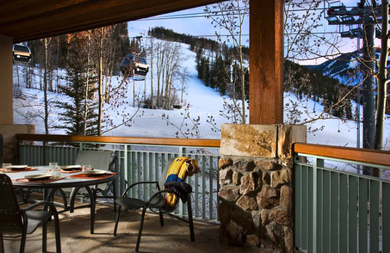 Porch view at East West Resorts Beaver Creek.