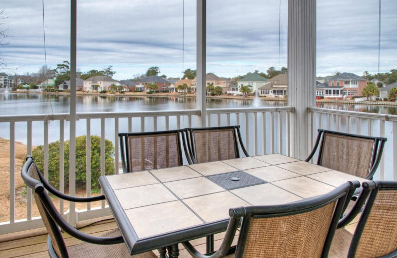 Rental balcony at Grand Strand Vacations.