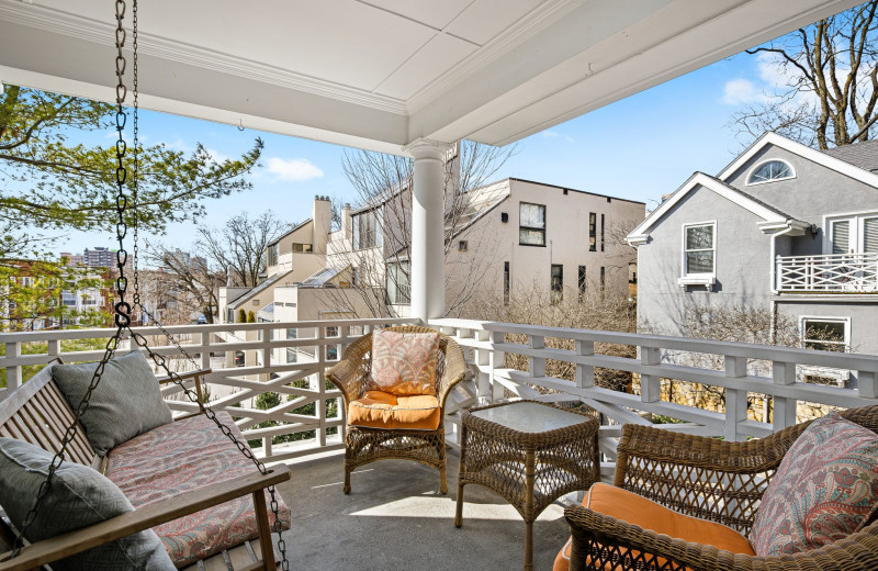 Guest balcony at Southmoreland on the Plaza.