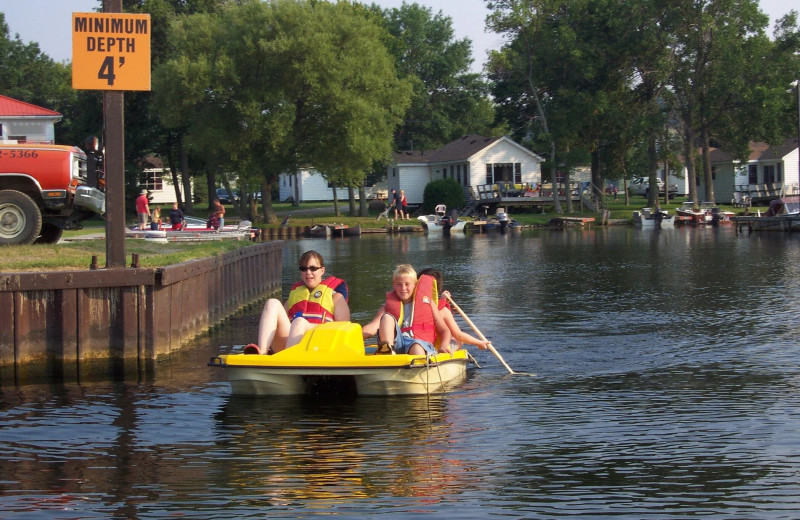 Paddle boat at Golden Beach Resort.