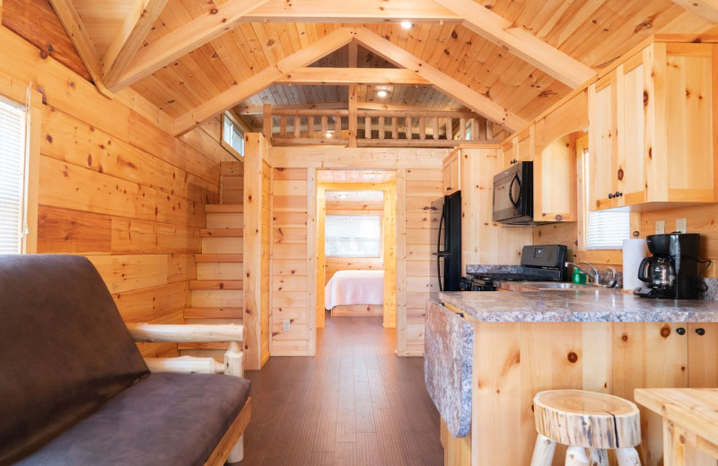 Guest cabin at Yogi Bear's Camp Golden Valley.