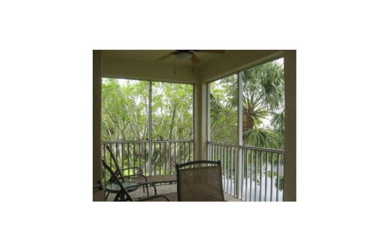 Vacation rental patio at Sunshine Resort Rentals, LLC.