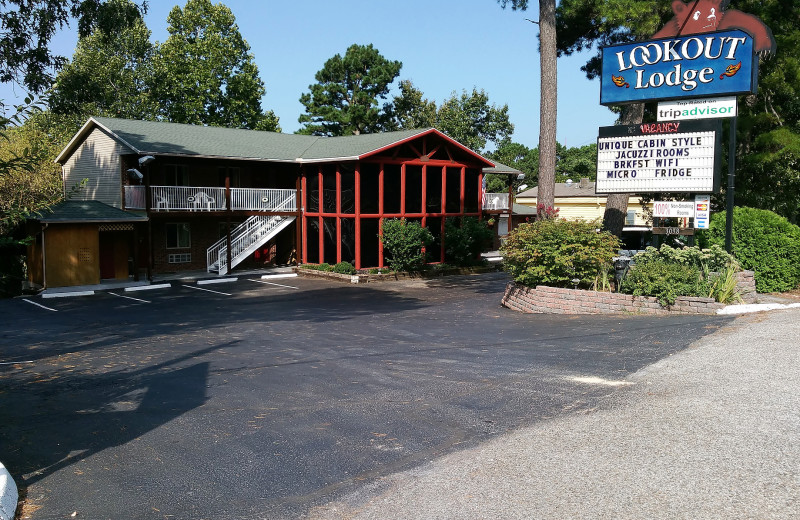 Exterior view of The Lookout Lodge.