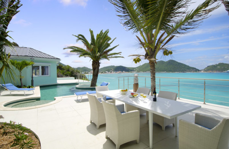 Villa patio at Island Properties Luxury Rentals.