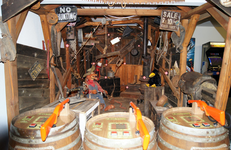 Arcade shooting range at Lone Star Yogi.