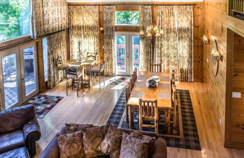 Rental living room at American Mountain Rentals.