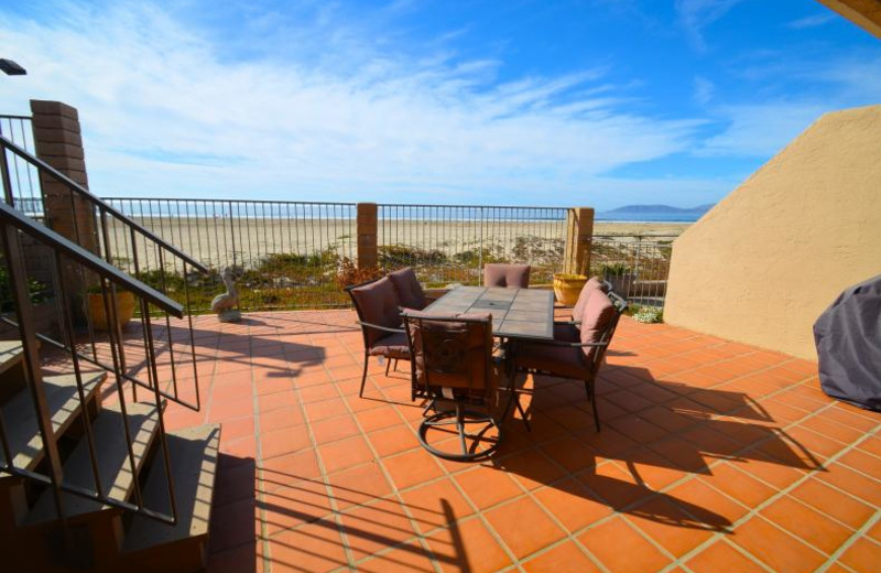 Rental patio at Coastal Vacation Rentals.