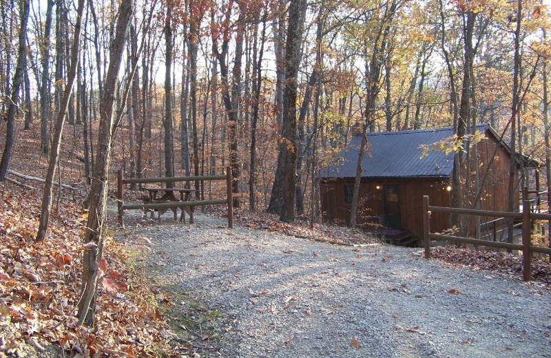 Cabin exterior at Hocking Hills Cabins.