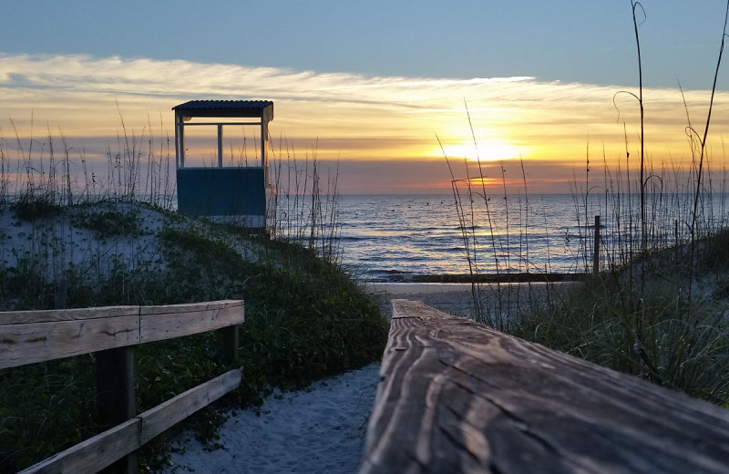 Beach at Carolina Beach Inn.