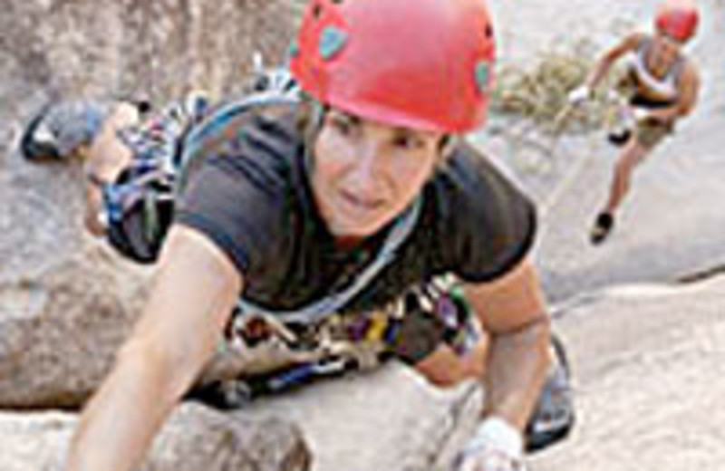 Rock climbing at Cedar House Sport Hotel.