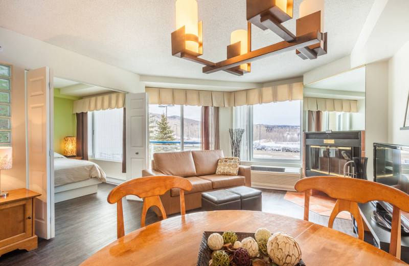 Guest room at Hebergement Mont-Sainte-Anne.